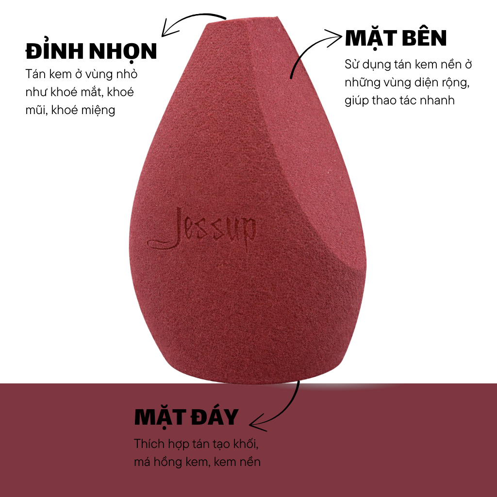Mút Trang Điểm JESSUP Miracle Foundation Concealer Sponge J06